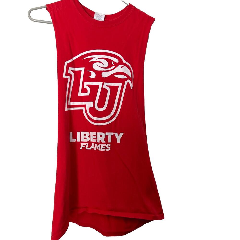 Liberty University tee shirt LU T-Shirt Men’s flames Medium